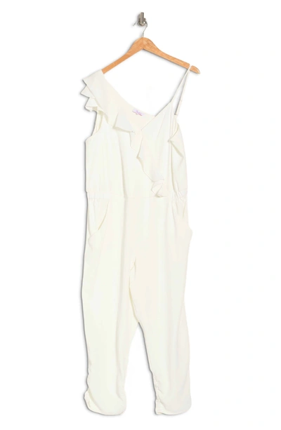 Parker Addison Asymmetrical Jumpsuit In Pearl