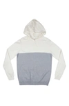 X-ray Colorblock Hooded Sweater In Off White,heather Gray