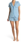 Nordstrom Rack Tranquility Shortie Pajamas In Blue Dream Awning Stripe