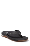Reef Anchor Flip-flop Sandal In Black/ Silver