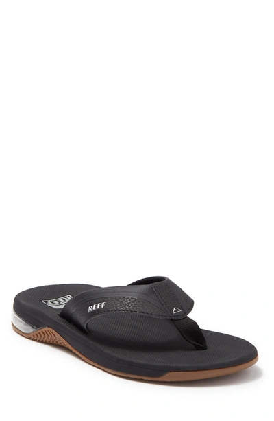 Reef Anchor Flip-flop Sandal In Black/ Silver