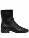 Raf Simons Black Solaris-2 Zip-up Boots In Black