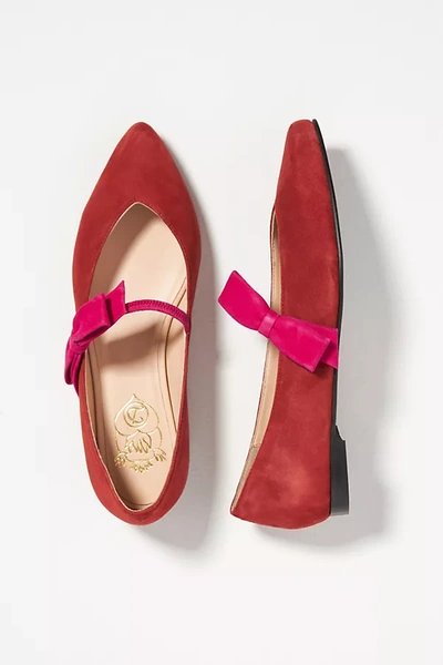 Dora Bea Mary Jane Flats In Red
