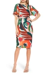 Alexia Admor Women's Jacqueline Rolled-cuff Sheath Dress In Painted
