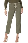 Nydj Relaxed Frayed Hem Pants In Moss