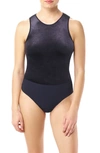 Commando Velvet Bodysuit In Black