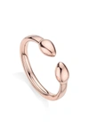 Monica Vinader Fiji Bud Ring In Rose Gold