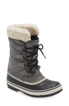 Sorel Winter Carnival Waterproof Shell Snow Boots In Quarry/ Black
