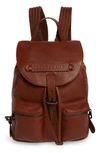 Longchamp Small 3d Leather Backpack In Cognac