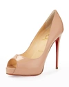 CHRISTIAN LOUBOUTIN NEW VERY PRIVE PATENT RED SOLE PUMPS,PROD241590079
