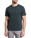 Vince Men's Garment-dyed Crewneck T-shirt In Washed Evergreen