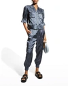 Cinq À Sept Tous Les Jours Giles Satin Jogger Pants In Shadow