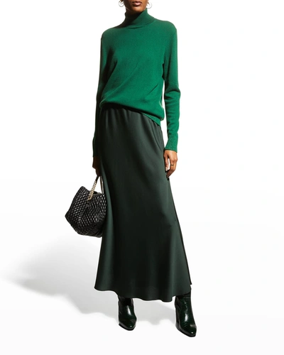 Lafayette 148 Cashmere Turtleneck Sweater In Emerald