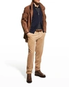 BRUNELLO CUCINELLI MEN'S FINE-GAUGE WOOL/CASHMERE ZIP CARDIGAN,PROD243520123