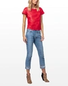 As By Df New Guard Recycled Leather Tee In Coco Red