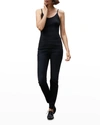 Lafayette 148 Petite Mesh Jersey Camisole In Black