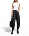 Atm Anthony Thomas Melillo Cropped Stretch-pima Cotton Jersey Tank In Black