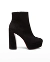 Christian Louboutin Womens Black Movida Booty 130 Veau Velours Black 6