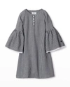 PETITE PLUME GIRL'S SERAPHINE HOUNDSTOOTH LACE-TRIM NIGHTGOWN,PROD242540260