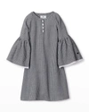 Petite Plume Girls' West End Houndstooth Seraphine Nightgown - Baby, Little Kid, Big Kid In Black