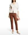 Kobi Halperin Lori Cropped Faux Suede Pants In Camel