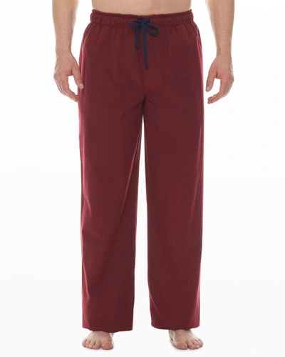 Majestic Men's Citified Flannel Lounge Pants In Cabernet