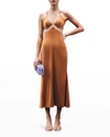 Cult Gaia Kisha Bustier Maxi Dress In Ginger