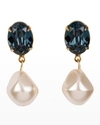 JENNIFER BEHR TUNIS CRYSTAL-PEARL DROP EARRINGS,PROD231370234