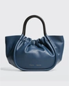 Proenza Schouler Ruched Top Handle Tote Bag In Dusty Blue