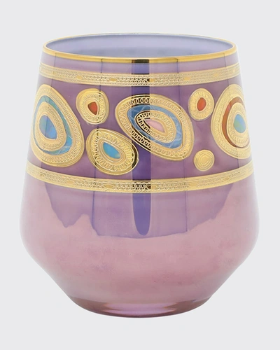 Vietri Regalia Purple Stemless Wine Glass