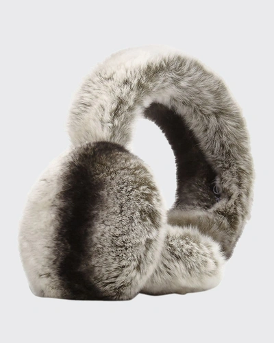 Surell Accessories Rabbit Fur Earmuffs In Golden Brown