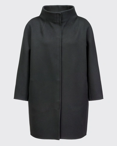 Loro Piana Roaden Baby Cashmere Coat In Onyx