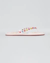 Christian Louboutin Loubi Multicolored Spike Pool Sandals In Transp/multi