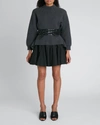 Alaïa Ribbed Wool-cashmere Peplum Sweater In Poudre