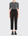 Prada Cropped Wool Trousers In F0480 Ardesia