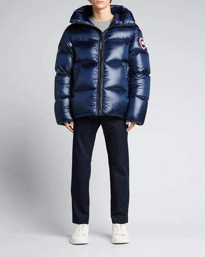 Canada Goose Crofton Quilted Nylon Puffer Jacket In Atlantic Navy