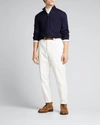 Brunello Cucinelli Sweater With Half Zipper In Navy