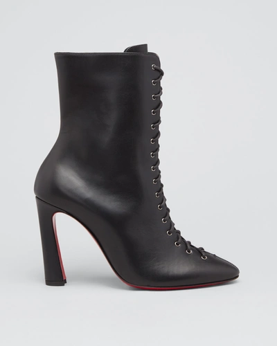 Christian Louboutin Adoxa Zip Ankle Booties In Black