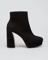 CHRISTIAN LOUBOUTIN MOVIDA SUEDE 130MM RED SOLE BOOTIES,PROD167310043