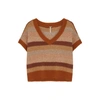 FREE PEOPLE THROUGH THE MOTIONS STRIPED KNITTED VEST,4157540