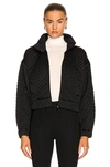 Moncler Diamond Quilted Jersey Jacket In Black