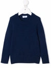 Siola Crewneck Knitted Sweater In 蓝色