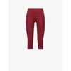 Roland Mouret Wilma Tonal-stitching High-rise Stretch-jersey Capri Leggings In C1135 Berry Red