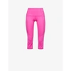 Roland Mouret Wilma Tonal-stitching High-rise Stretch-jersey Capri Leggings In C1517 Deep Pink