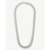 MISSOMA MENS SILVER CHUNKY CURB CHAIN SILVER-PLATED BRASS NECKLACE