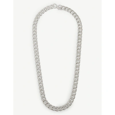 Missoma Mens Silver Chunky Curb Chain Silver-plated Brass Necklace In Silver Plated