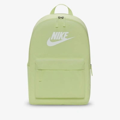 Nike Heritage Backpack In Barely Volt,black,white