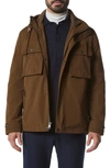 Marc New York Zenith Hooded Shirt Jacket In Cappuccino