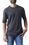 Faherty Cloud Crewneck T-shirt In Charcoal Heather