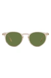 Oliver Peoples Riley 0ov5004su 109452 Round Sunglasses In Green